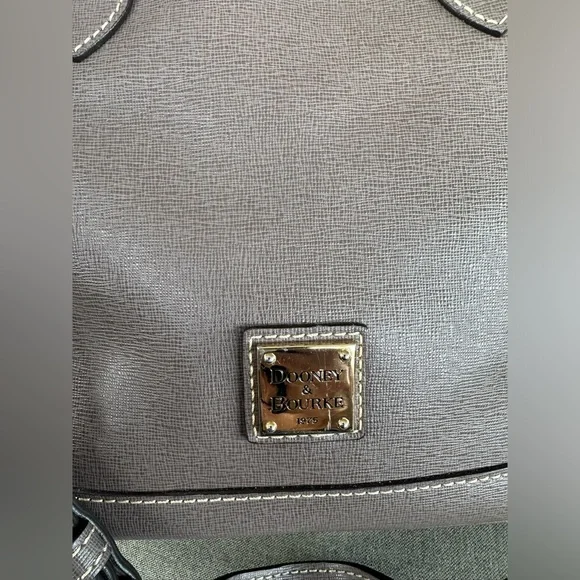 DOONEY & BOURKE Elephant SAFFIANO LEATHER ZIP ZIP SATCHEL - Picture 3 of 7